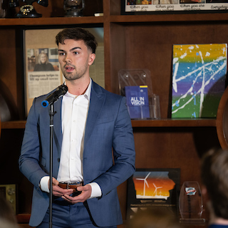 Patrick speaking at StoryLab